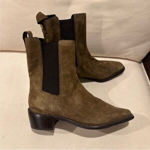 Tory Burch Olive Ankle Boots